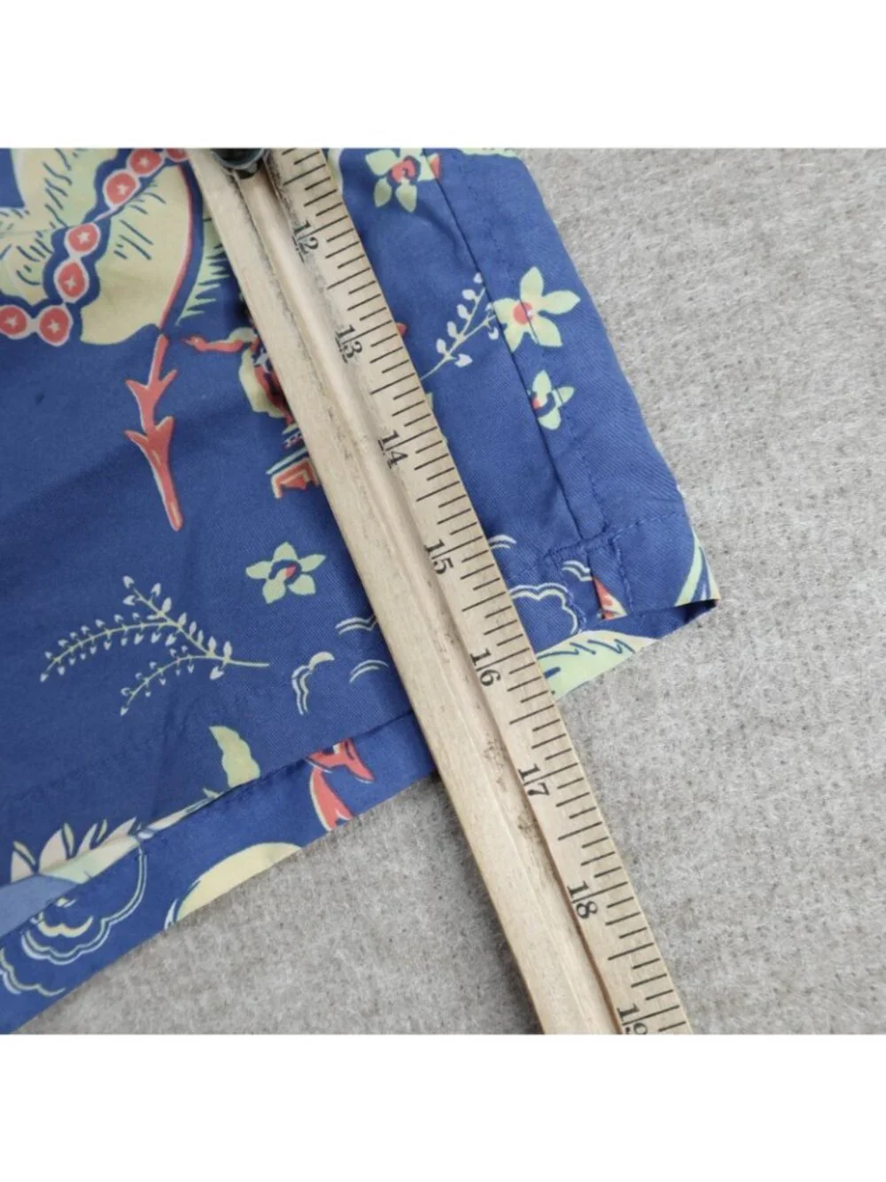 Polo Ralph Lauren Swim Shorts XL Blue Hawaiian Print Surfer Hula Girl